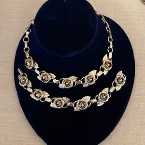 Vintage Rose Choker with Matching Bracelet